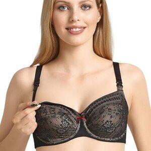 Anita Nursing Bra Fleur 5053 SIZE 30H Lace  Underwired Nursing Clips